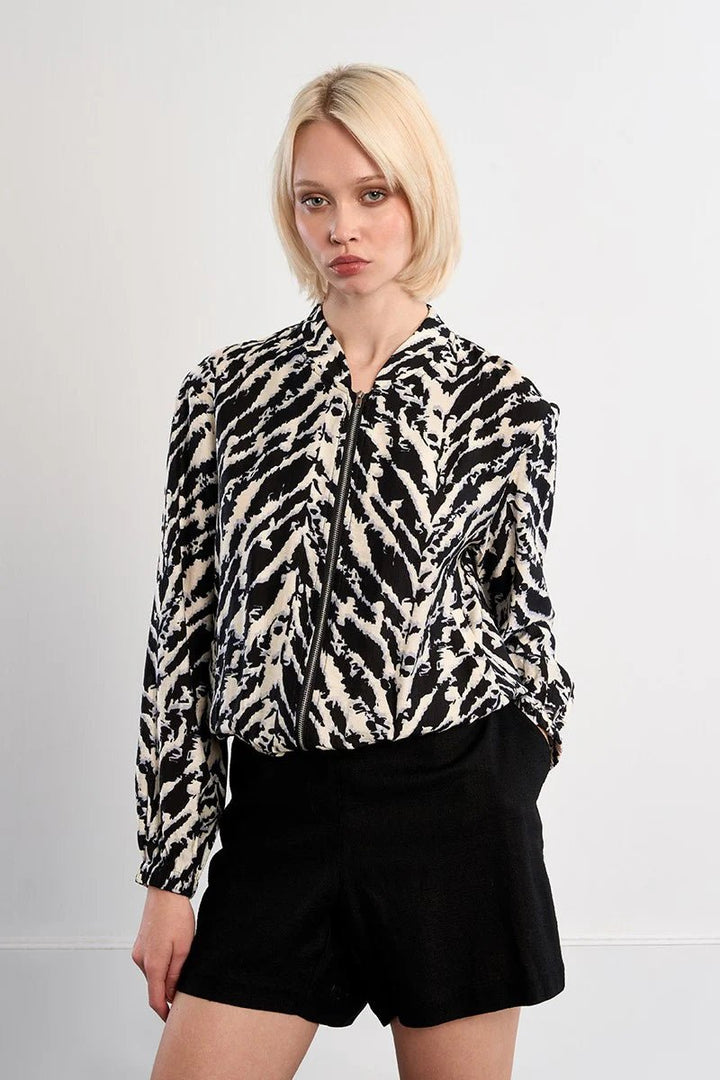 Molly Bracken Bomber jacket with zip - clever alice