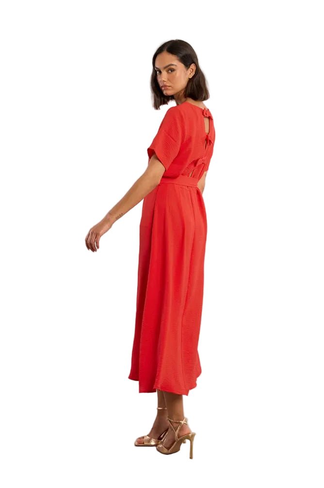 Molly Bracken Bow Cutout Maxi Dress - clever alice