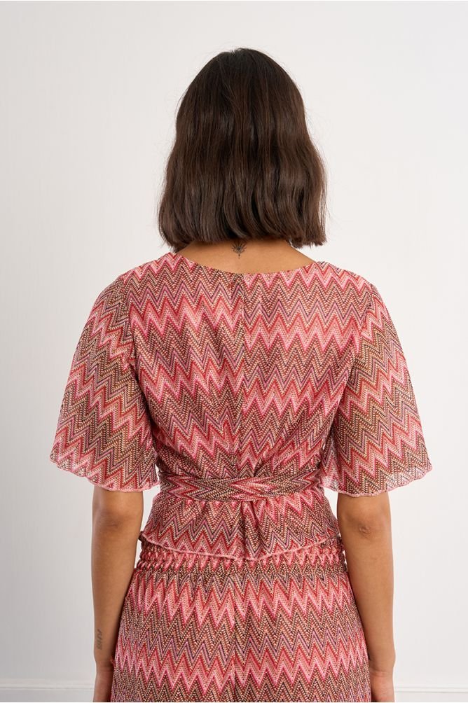 Molly Bracken Chevron Wrap Top - clever alice