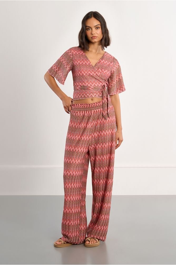 Molly Bracken Chevron Wrap Top - clever alice