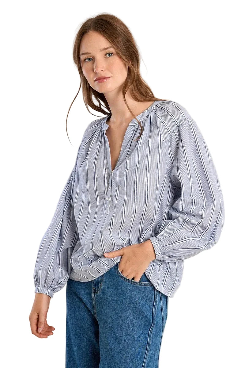 Molly Bracken Cotton blouse, striped - clever alice