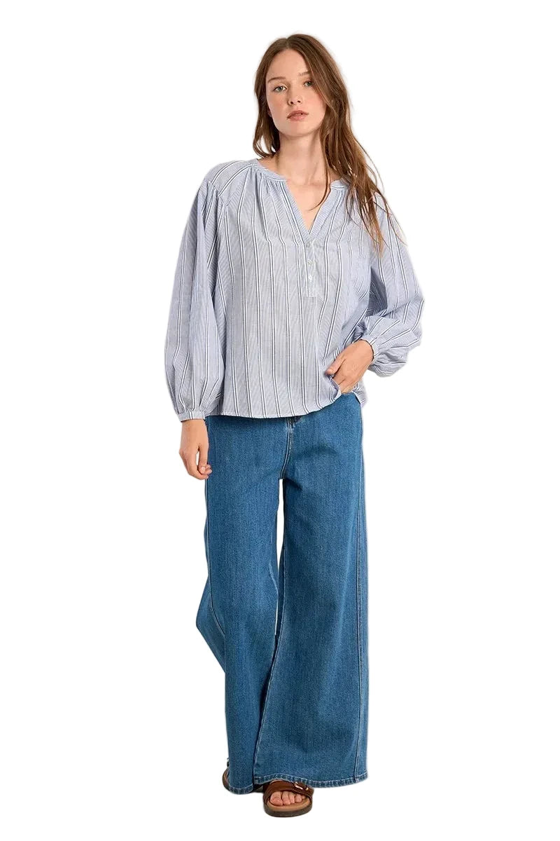 Molly Bracken Cotton blouse, striped - clever alice