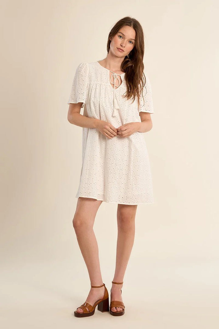 Molly Bracken Cotton Short Sleeve Dress - clever alice