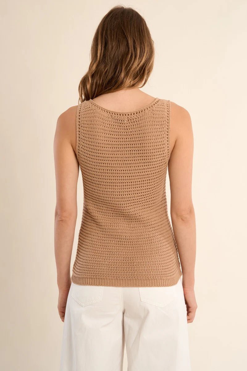 Molly Bracken Crochet Knit Tank Top - clever alice