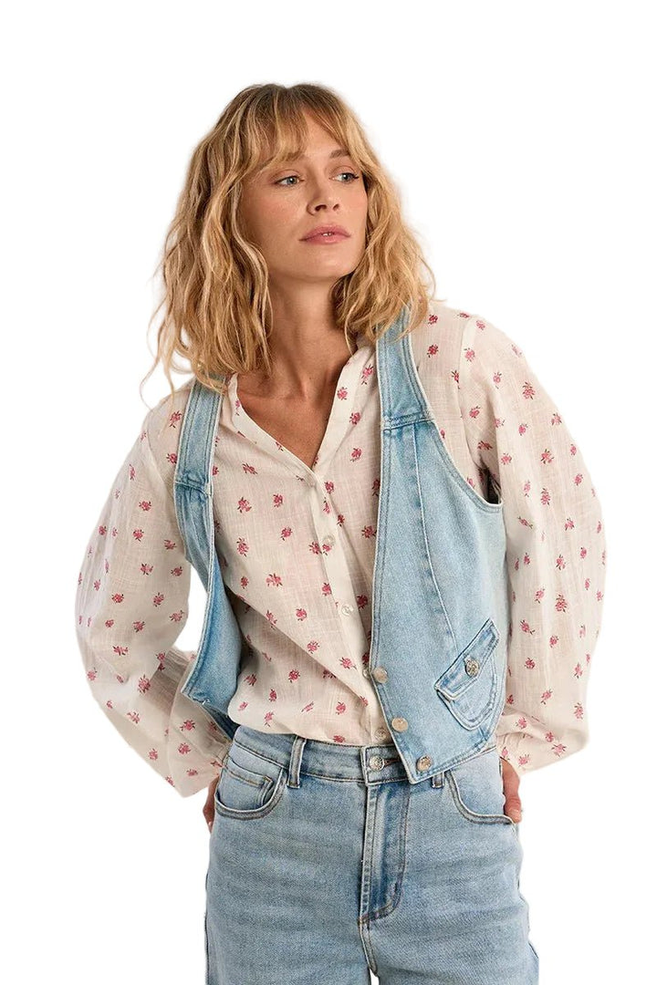 Molly Bracken Denim V - Neck Vest - clever alice