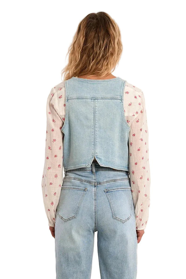 Molly Bracken Denim V - Neck Vest - clever alice