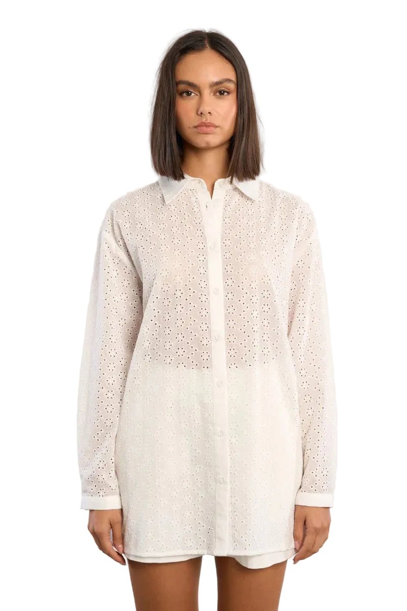 Molly Bracken Embroidered Eyelet Shirt - clever alice