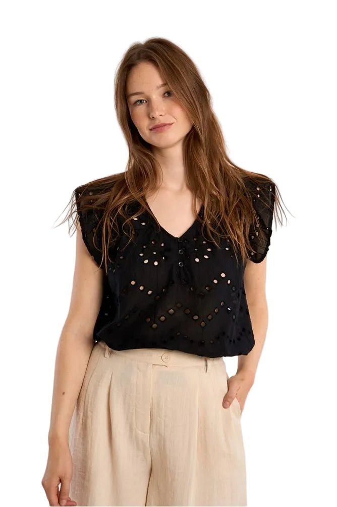 Molly Bracken Eyelet Cotton Blouse - clever alice