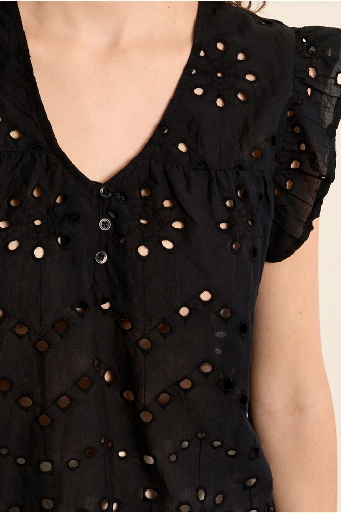 Molly Bracken Eyelet Cotton Blouse - clever alice