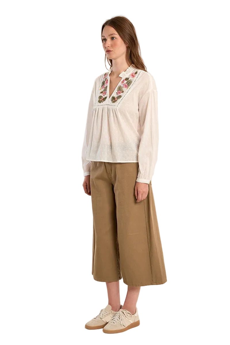 Molly Bracken Floral Embroidery Blouse - clever alice