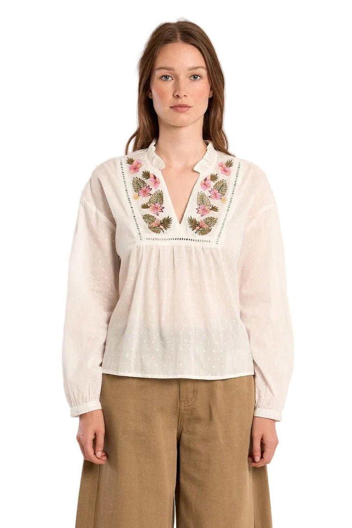 Molly Bracken Floral Embroidery Blouse - clever alice