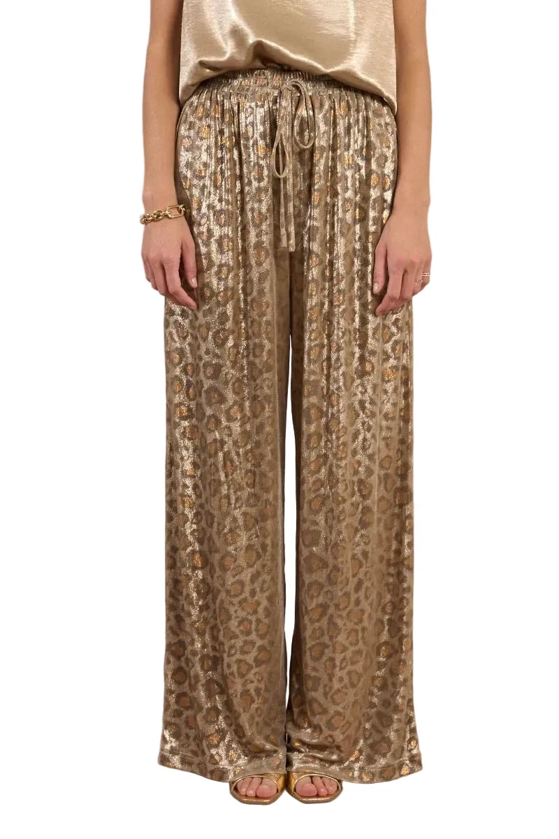 Molly Bracken Flowing Leopard Print Trousers - clever alice