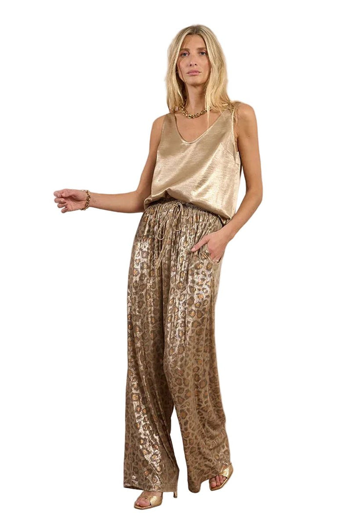 Molly Bracken Flowing Leopard Print Trousers - clever alice