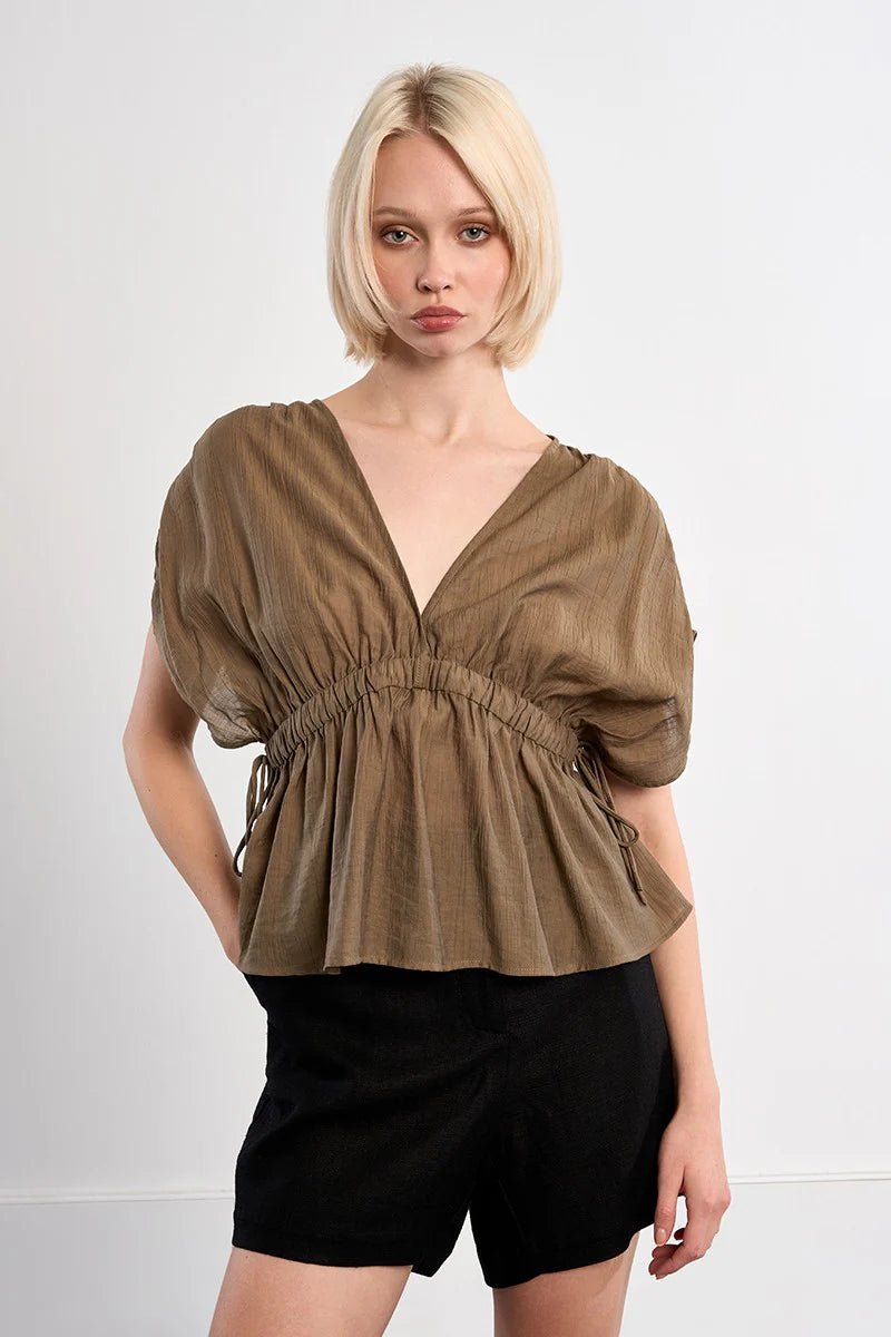 Molly Bracken Flowing top with drawstrings - clever alice