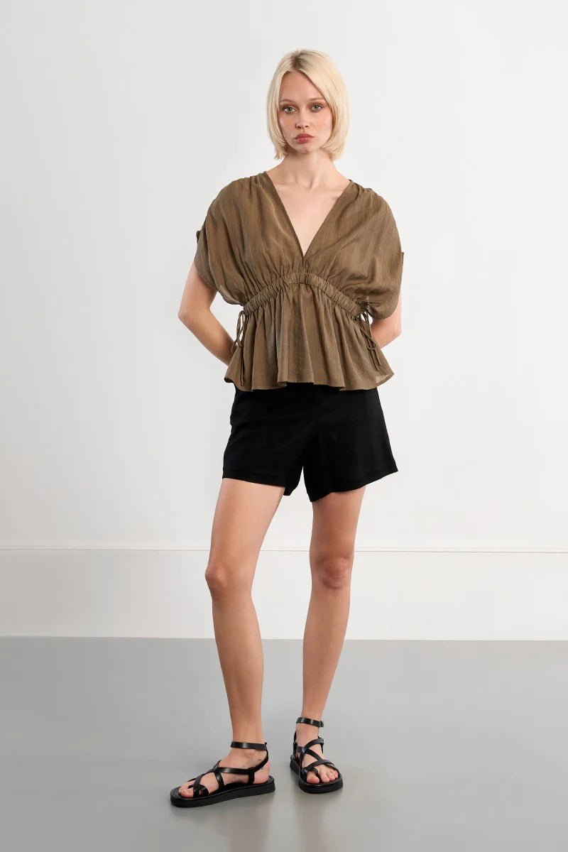 Molly Bracken Flowing top with drawstrings - clever alice