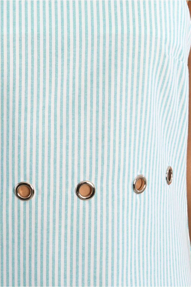 Molly Bracken Green Striped Mini Dress - clever alice