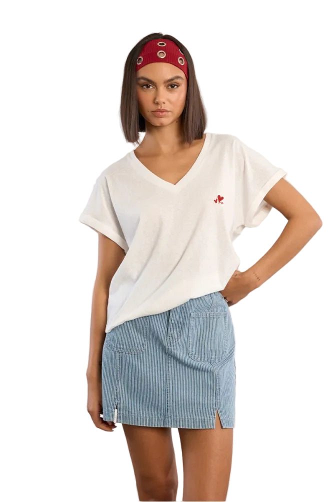 Molly Bracken Heart Embroidery T-Shirt - clever alice