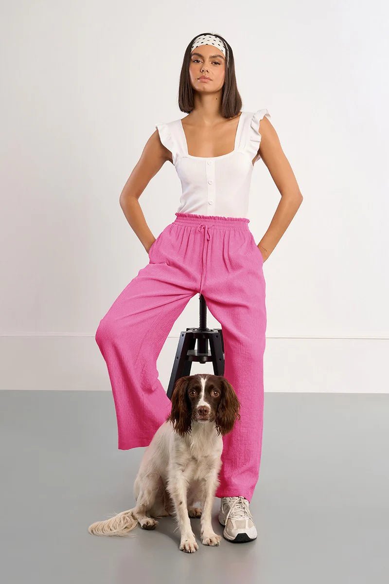 Molly Bracken High - waisted wide - leg trousers - clever alice