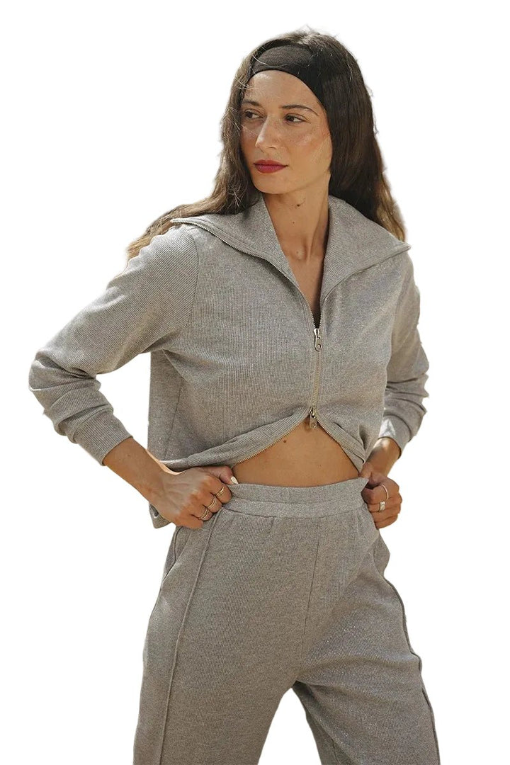 Molly Bracken Iridescent Double - Zip Jogger Jacket - clever alice