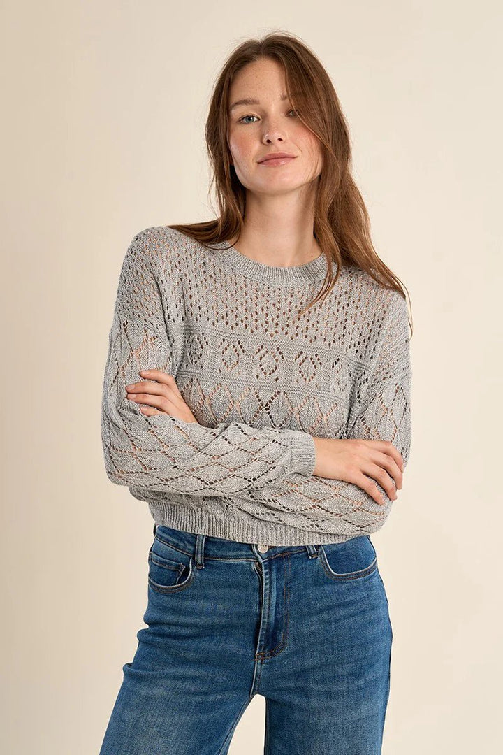 Molly Bracken Knitted Sheer Sweater - clever alice