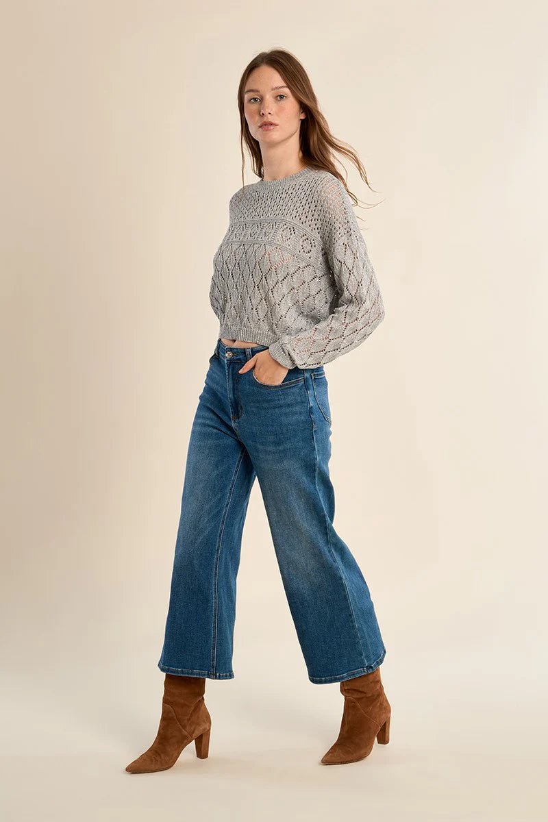 Molly Bracken Knitted Sheer Sweater - clever alice