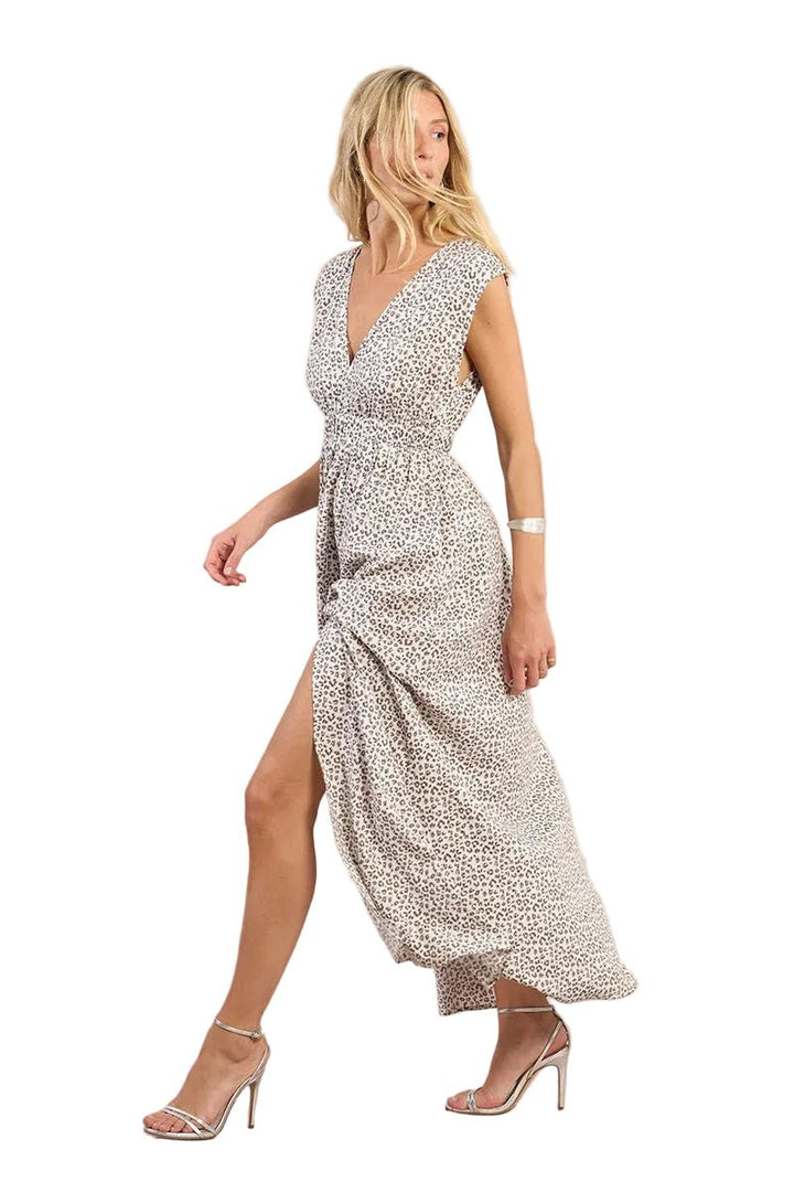 Molly Bracken Leopard Print Maxi Dress - clever alice