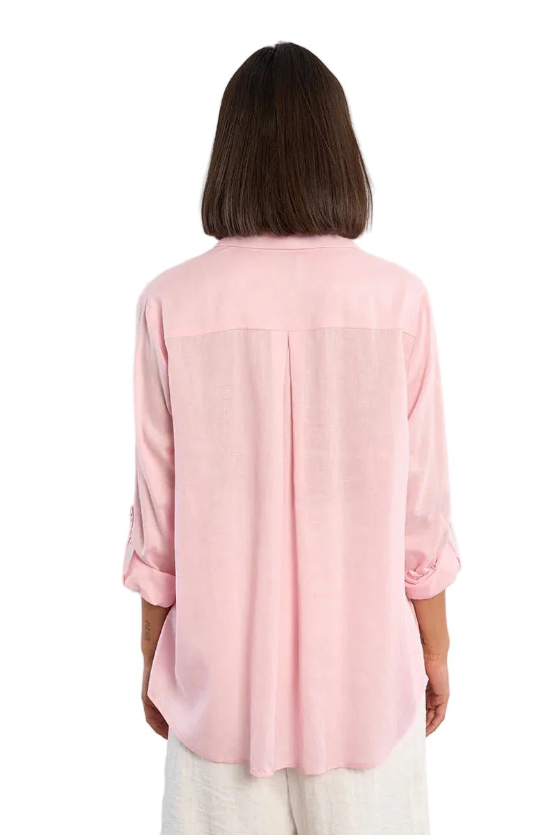 Molly Bracken Lightweight Straight Shirt in Light Pink - clever alice