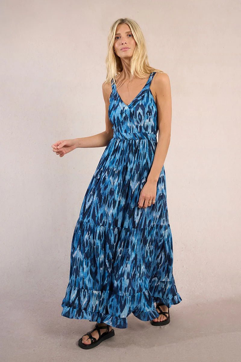 Molly Bracken Long dress with ruffles, printed - clever alice