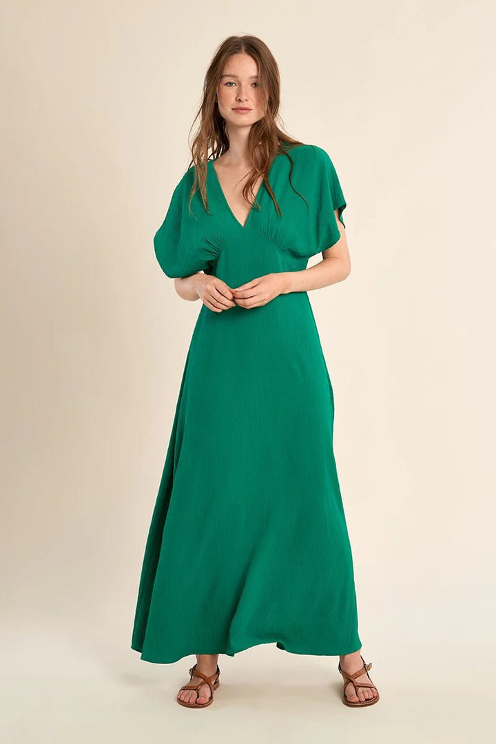 Molly Bracken Long V - Neck Dress - clever alice