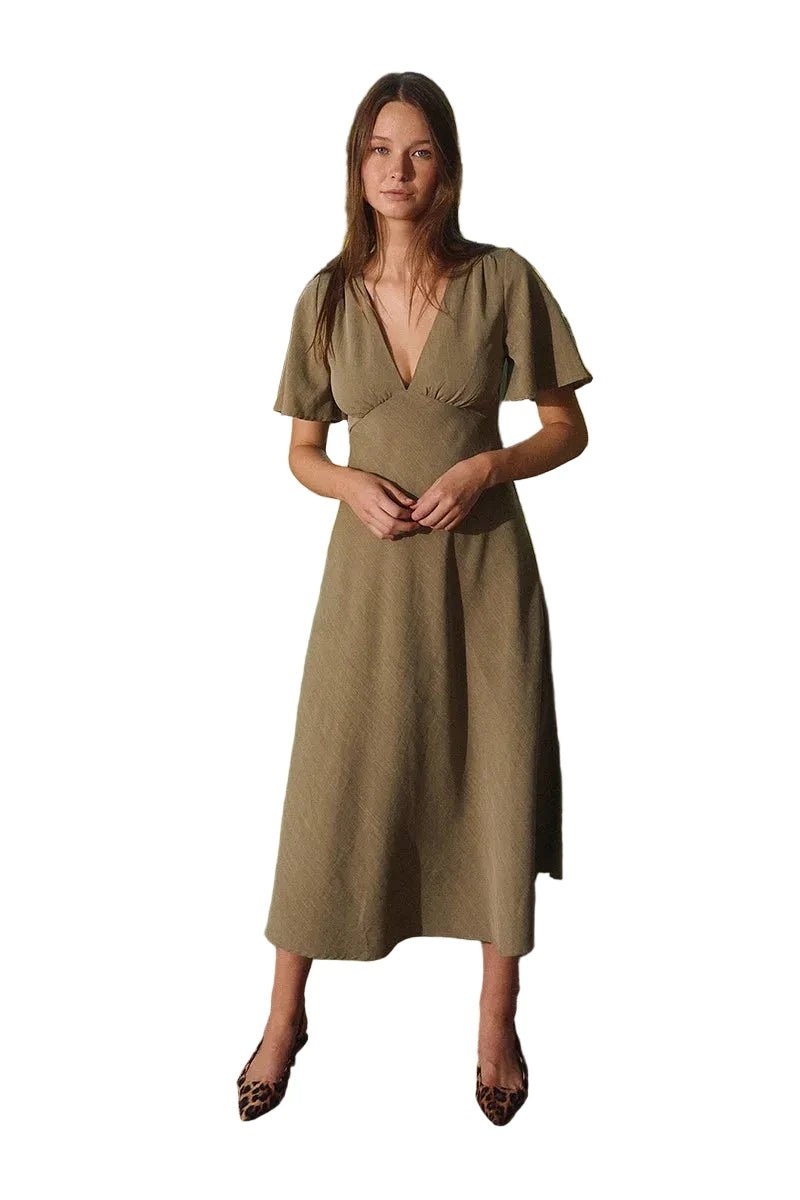 Molly Bracken Long V - Neck Dress - clever alice