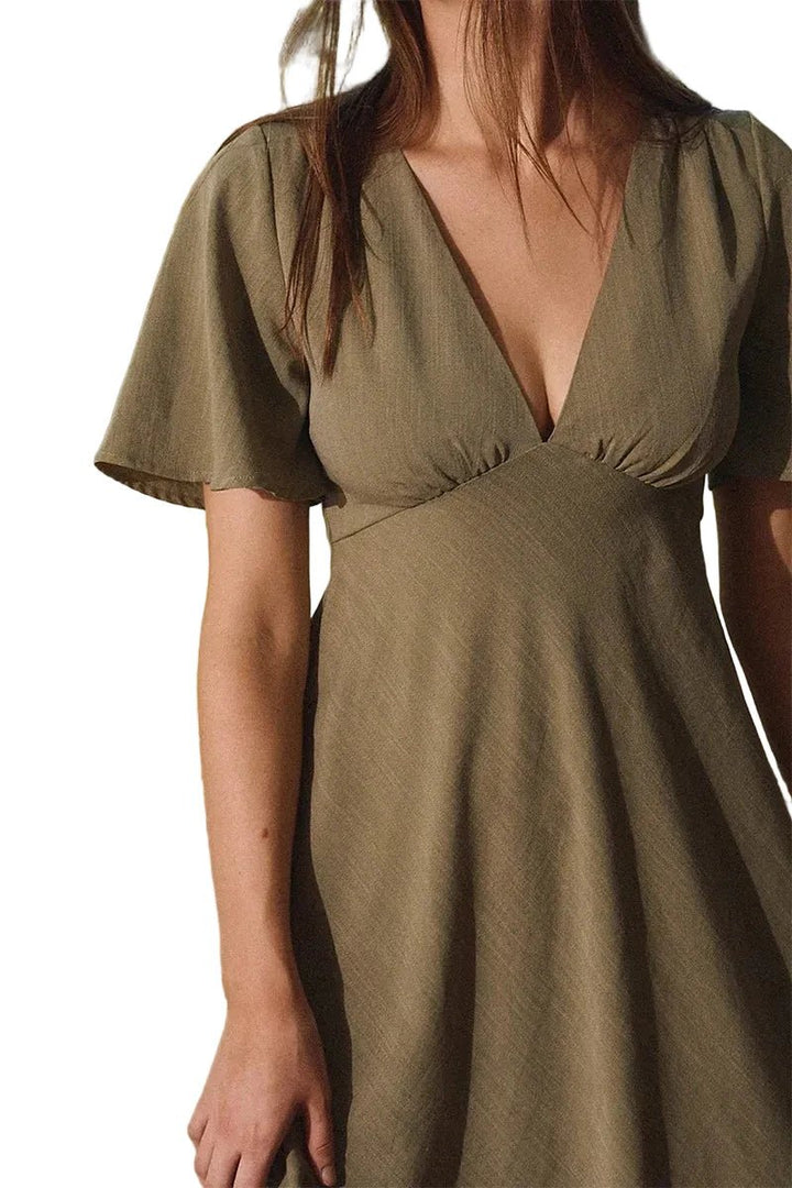 Molly Bracken Long V - Neck Dress - clever alice
