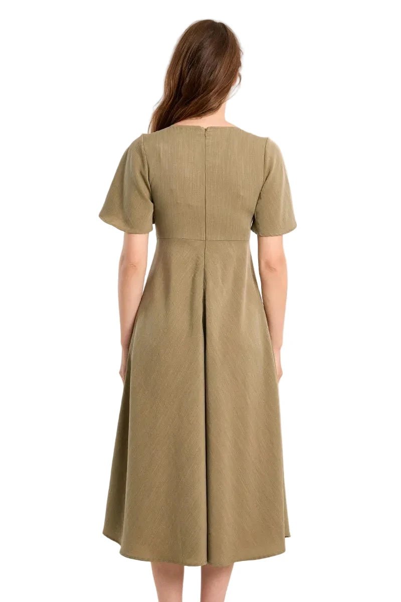 Molly Bracken Long V - Neck Dress - clever alice