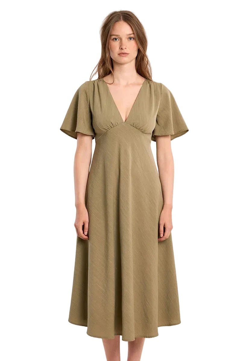 Molly Bracken Long V - Neck Dress - clever alice