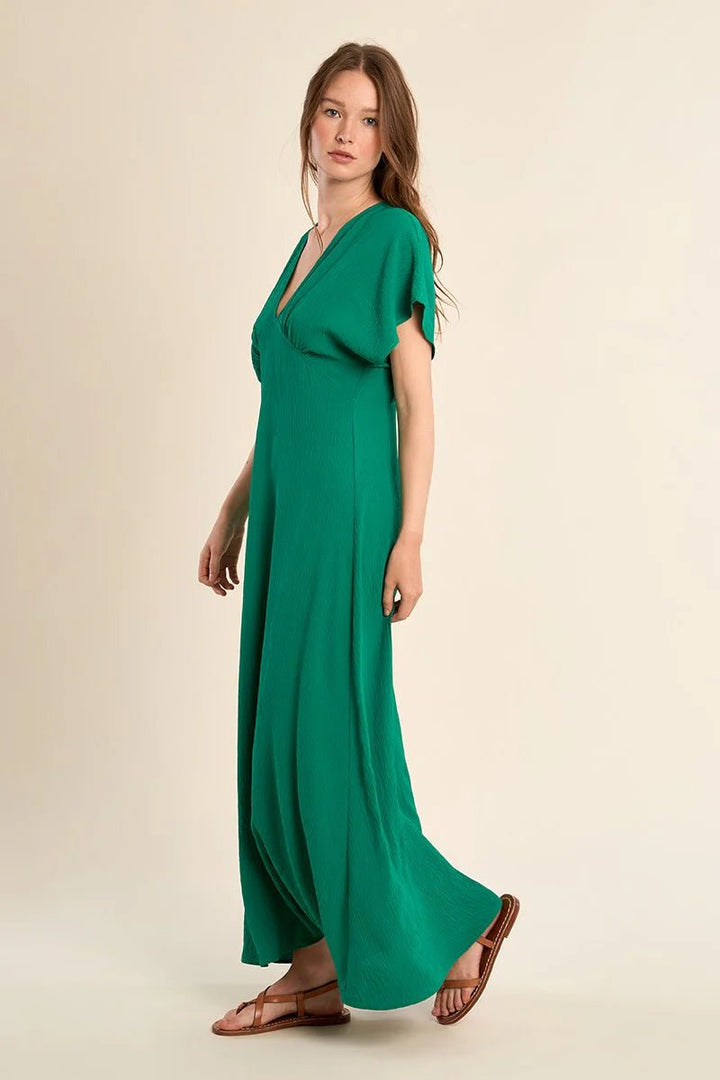 Molly Bracken Long V - Neck Dress - clever alice