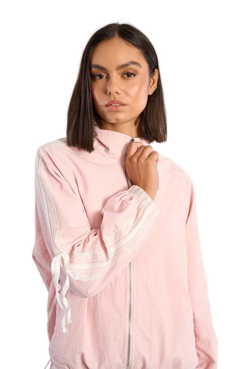 Molly Bracken Nylon and Lace Track Jacket - clever alice
