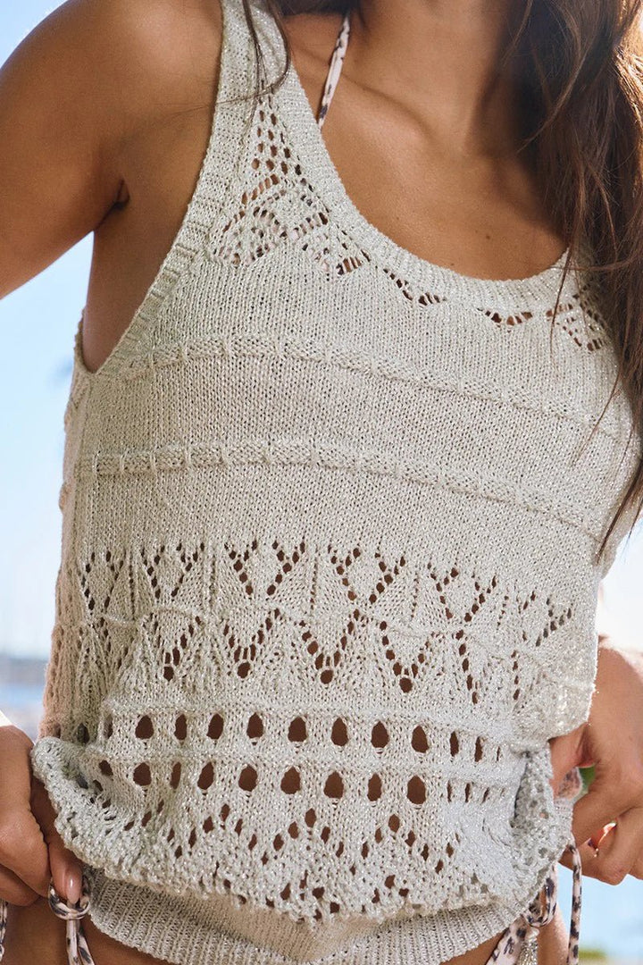 Molly Bracken Openwork Crochet Tank - clever alice
