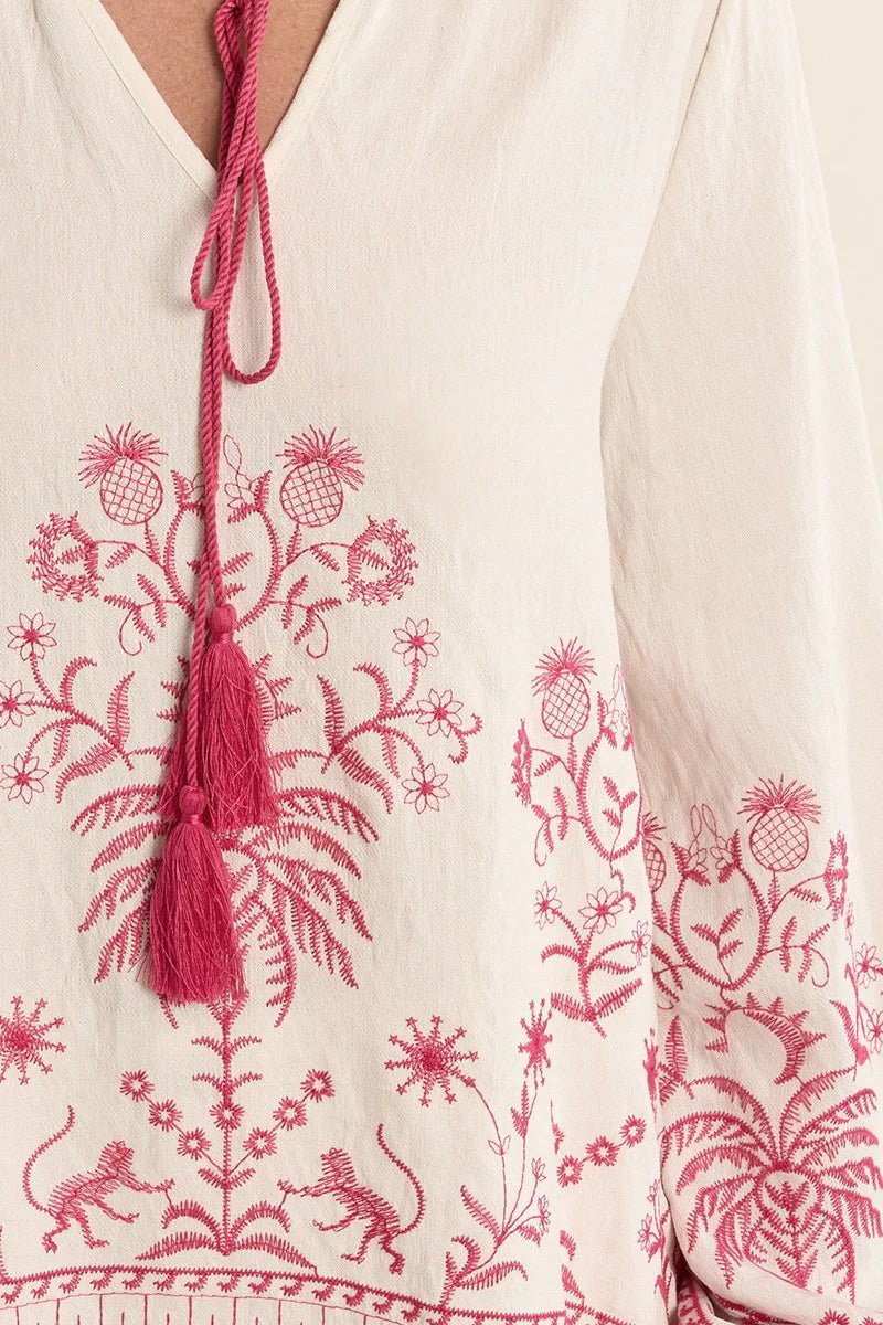 Molly Bracken - Poplin blouse, embroidered - clever alice