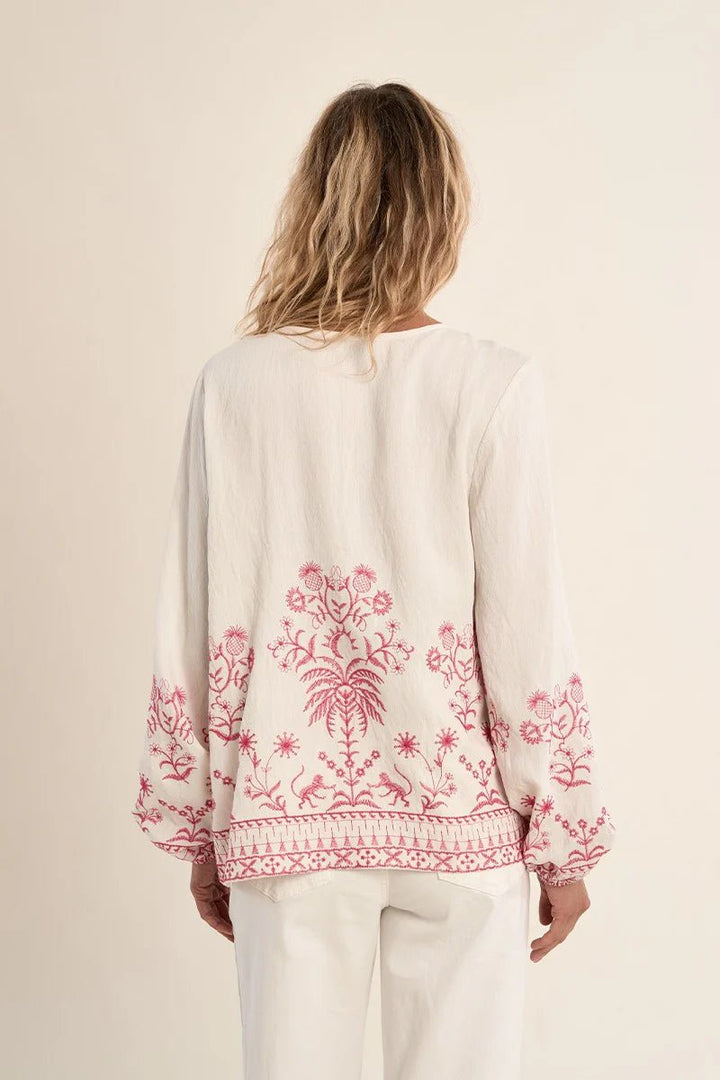 Molly Bracken - Poplin blouse, embroidered - clever alice