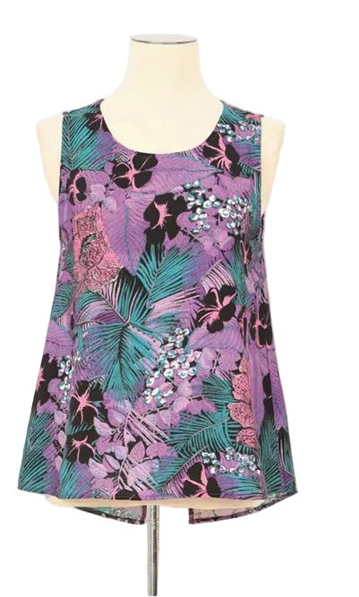 Molly Bracken Purple Iris Sleeveless Blouse - clever alice