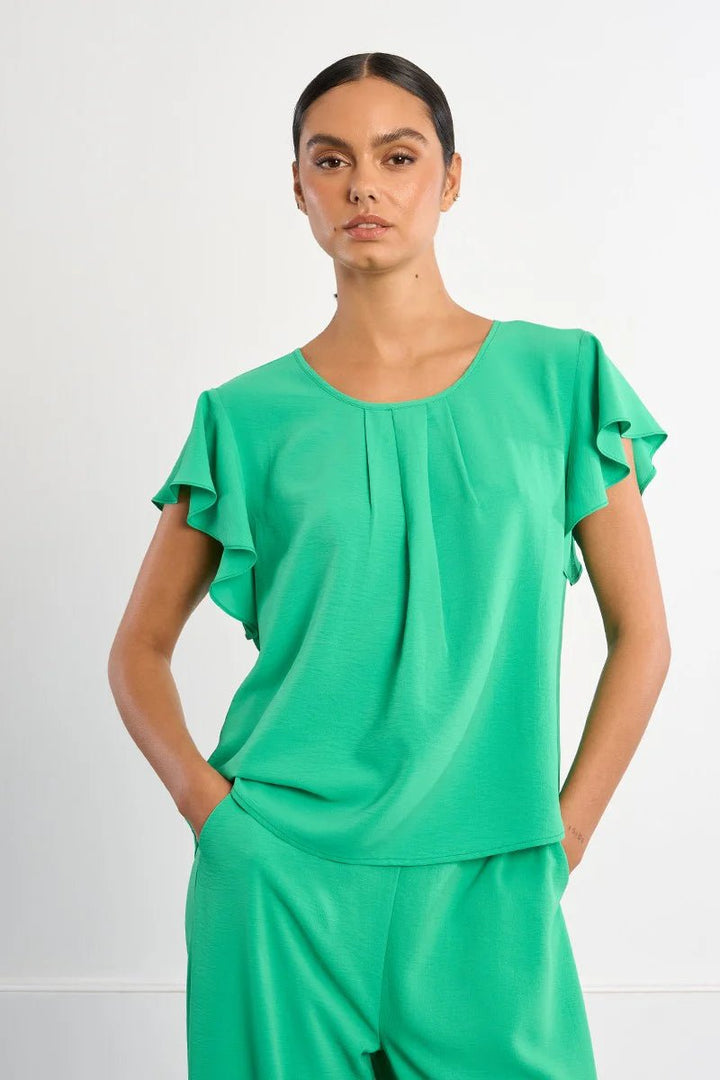 Molly Bracken Ruffle sleeve top - clever alice