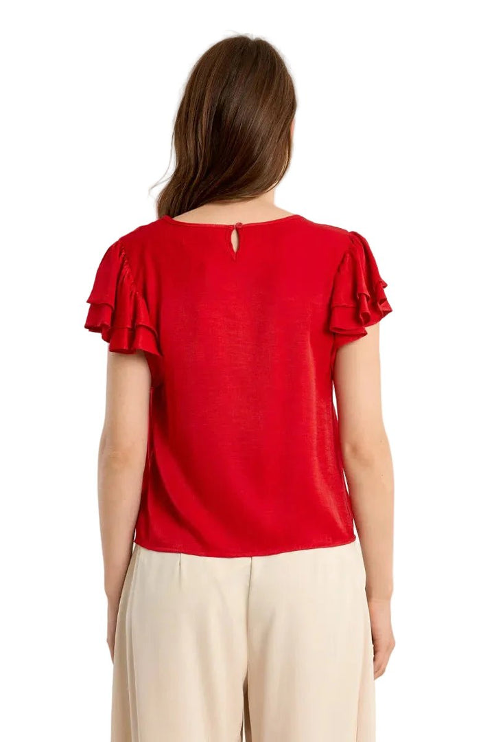 Molly Bracken Ruffle Sleeve Top - clever alice