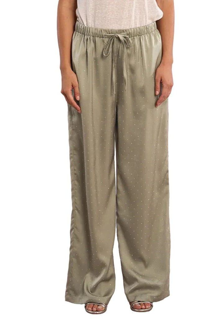 Molly Bracken Satin Trousers with Rhinestones - clever alice