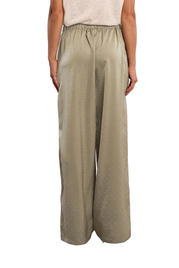 Molly Bracken Satin Trousers with Rhinestones - clever alice