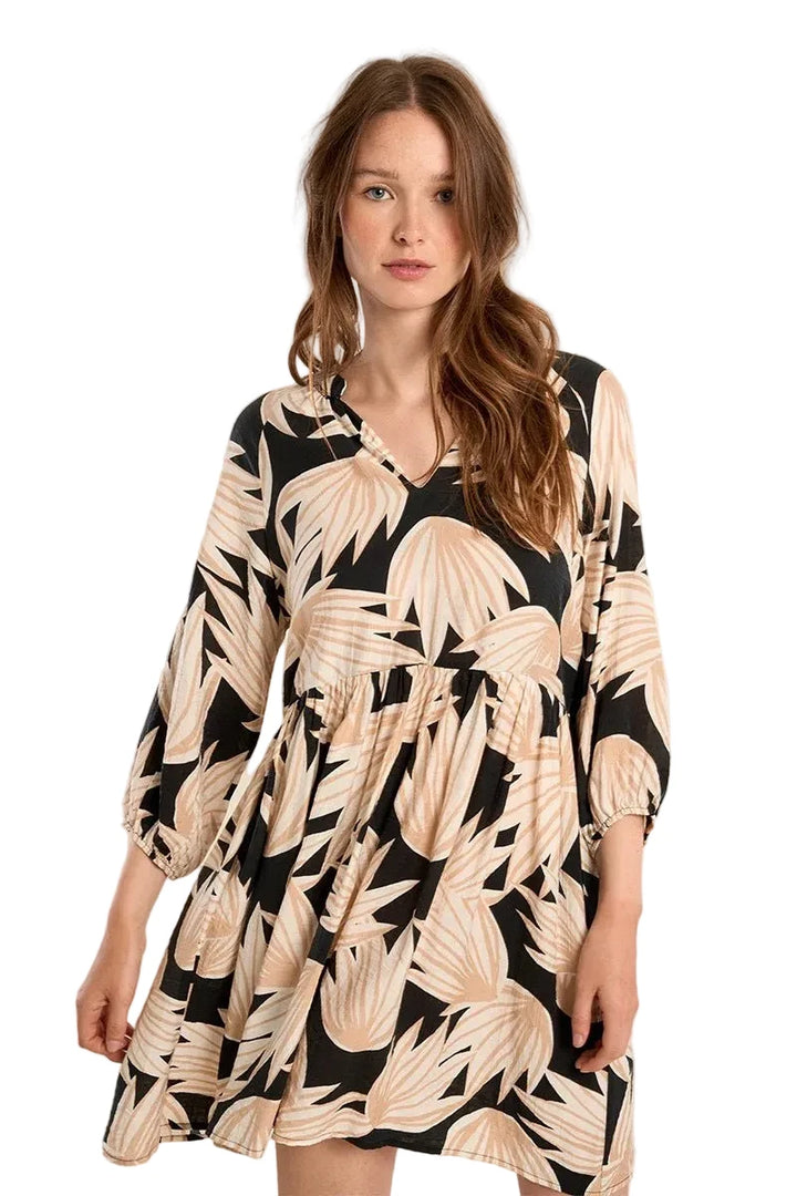 Molly Bracken Short Babydoll Print Dress - clever alice
