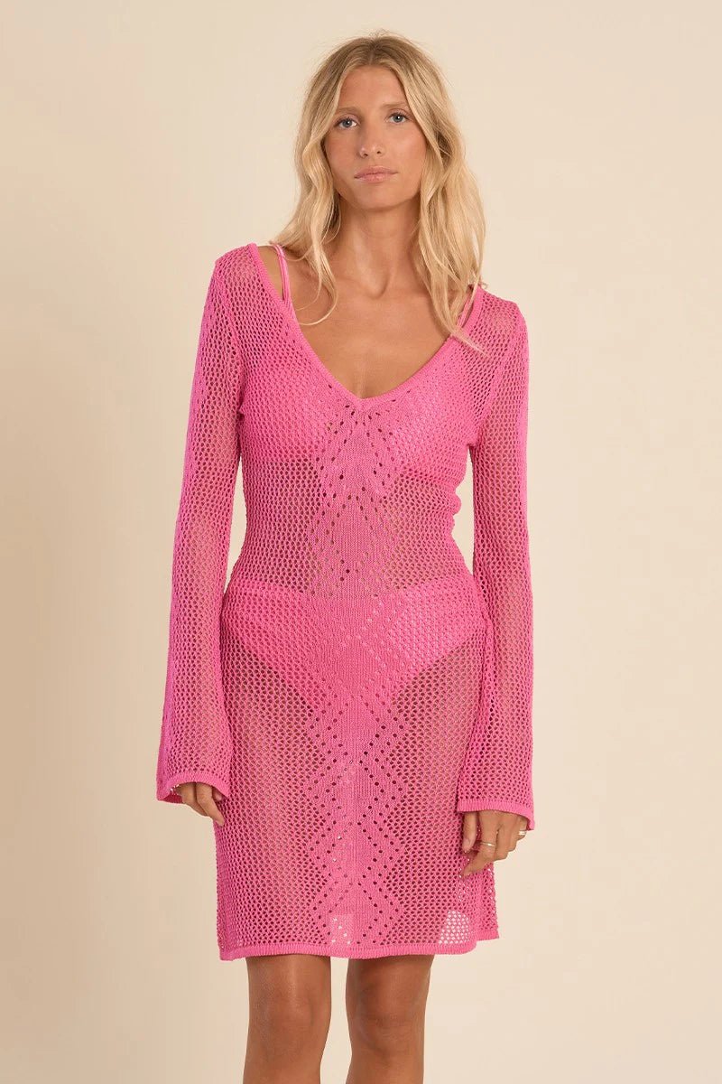Molly Bracken Short Crochet Beach Dress - clever alice