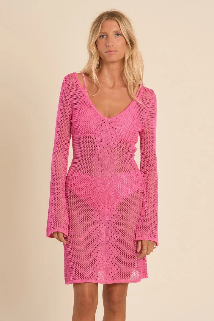 Molly Bracken Short Crochet Beach Dress - clever alice