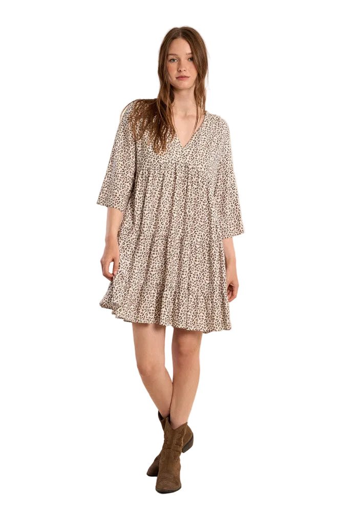 Molly Bracken Short Leopard Print Dress - clever alice