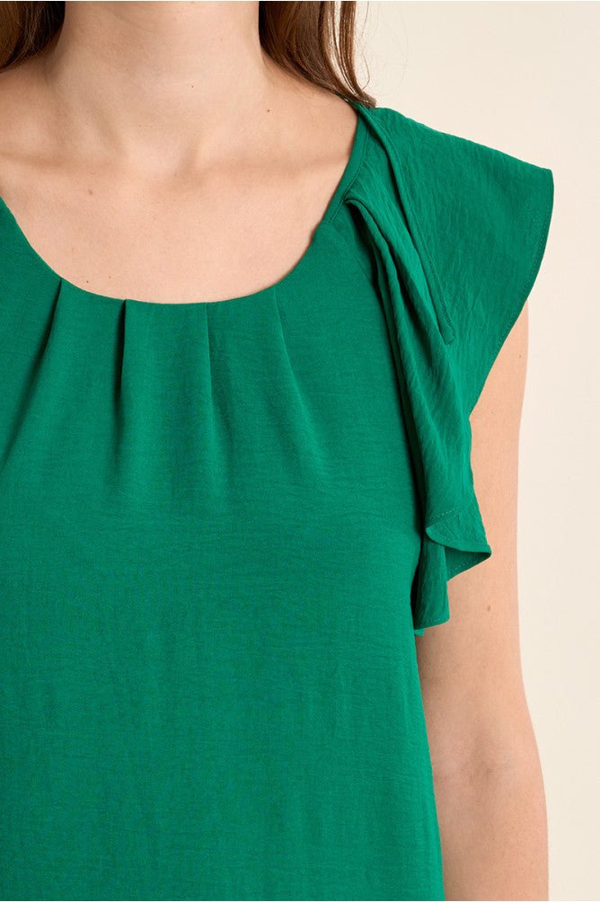 Molly Bracken Short Ruffle Sleeve Dress - clever alice