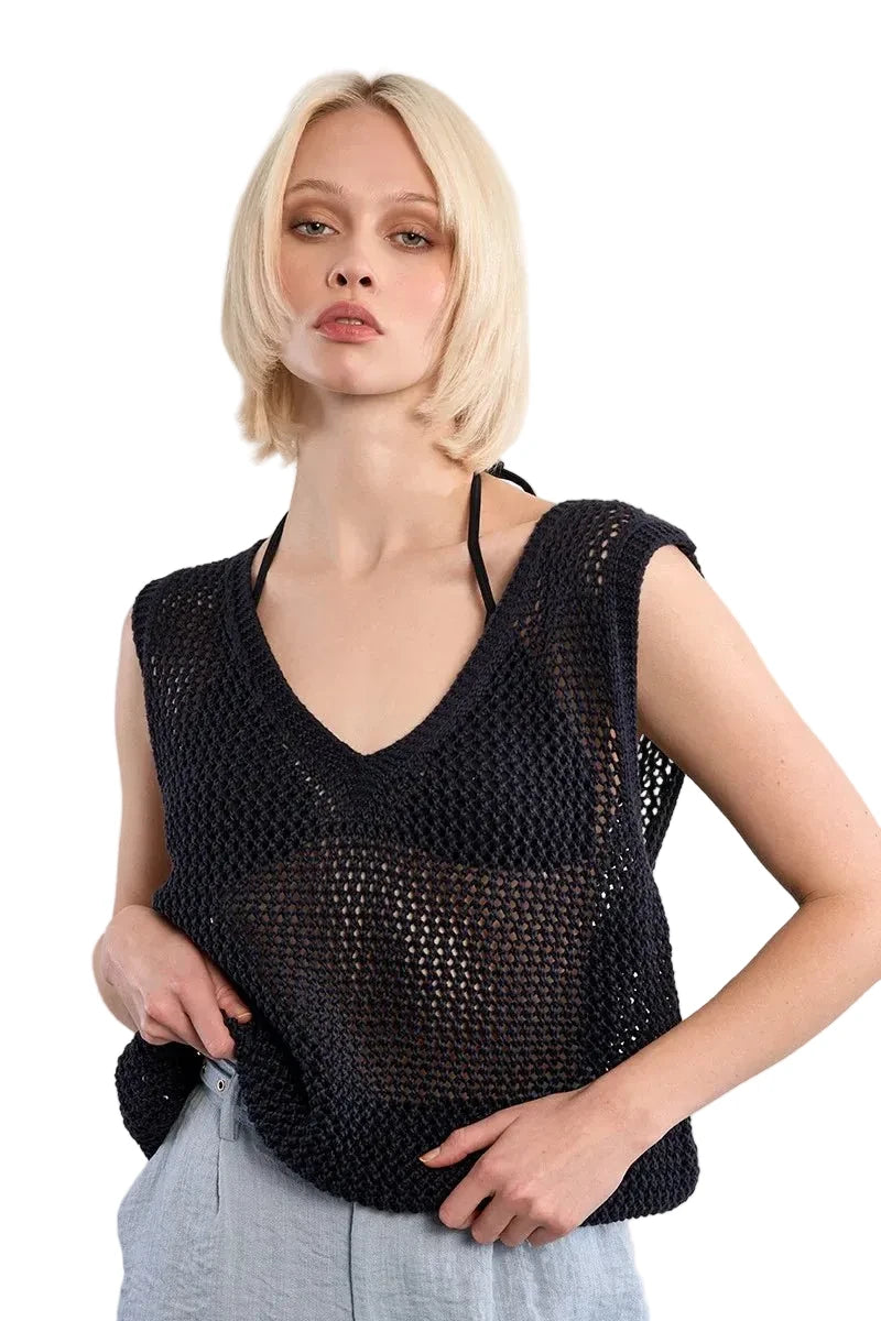 Molly Bracken Sleeveless Knitted Sweater - clever alice