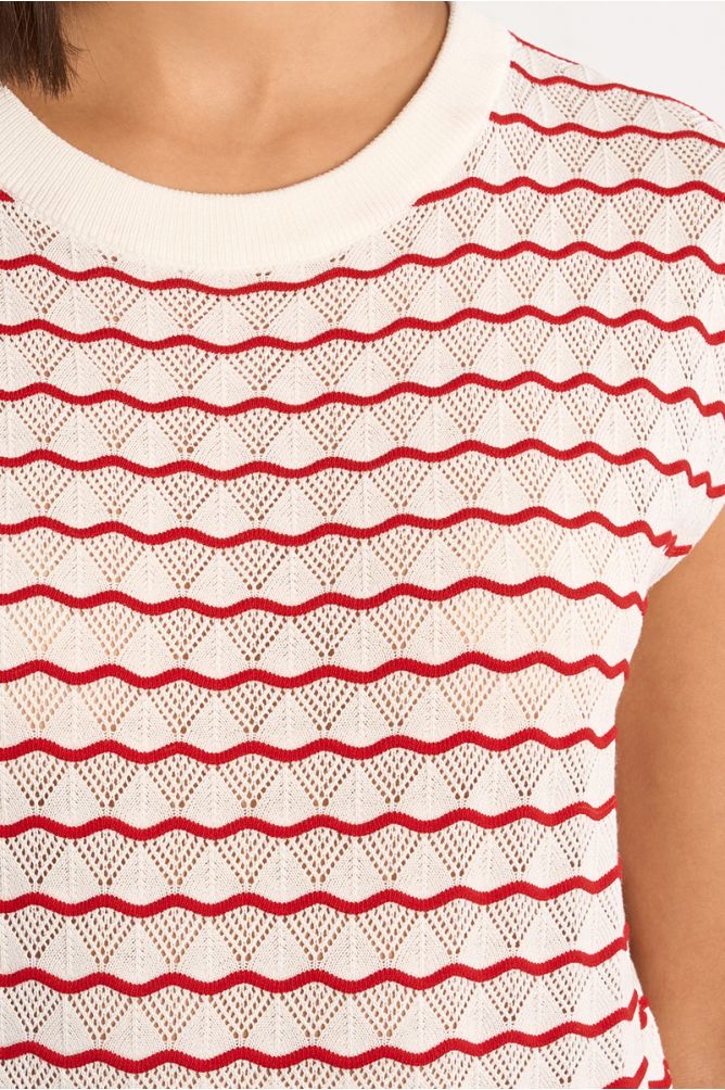 Molly Bracken Striped Knit Vest - clever alice